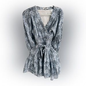 MADEWELL 🩵floral print wrap dress with pockets